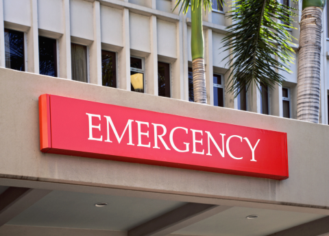 Emergency entrance to hospital